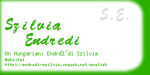 szilvia endredi business card